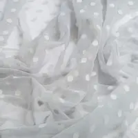 Ткань сетка Французский Горох серо/голубая