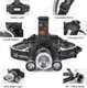 Тройной налобный фонарь LED Headlight на аккумуляторе — мощная велофара с регулировкой угла света