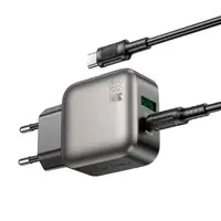 Адаптер сетевой Borofone Type-C to Type-C Absolute charger set BAS55A |1USB/1Type-C, 30W/3A, PD/QC|
