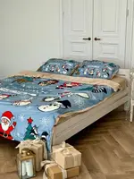 Постельное белье евро Dushka Home Сатин Плюш 21361 200х220 см