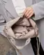 Сумка кожаная женская «Мелания» бежевая