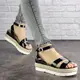 Женские стильные сандалии на танкетке Fashion Pepita 1043 39 размер 25 см Черный