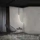Люстра светодиодная подвесная LED светильник для квартиры на потолок лэд 27735 Черный 50-200х9х80 см.