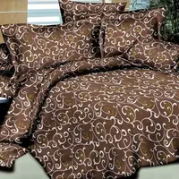 Ткань бязь хлопок GOLD LUX пл 125 г/м2 V-GLux-5400 вензель шоколад