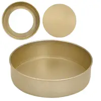 Форма для выпечки со съемным дном Stenson MH-4437-16 16х16х4 см золотистая