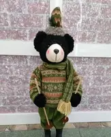 Фігура новорічна на сходах Stenson Bear M17240-B 19488 55 см