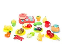 Игровой набор продуктов Cutting pun set, продукты на липучках, посуда, в корзине. Multicolor (153391)