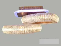 Стельова LED-люстра з діммером і підсвічуванням, 45W MX66002/2S LED 3color dimmerдне