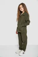 Костюм дитячий для дівчаток вельвет, колір хакі, 102R1524