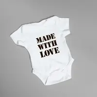 Бодик "Made with love", Белый, 86 р. (1,5 года), английский