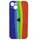Силиконовый чехол для iPhone 13 - Rainbow, Разноцветный / Синий