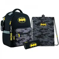 Шкільний рюкзак з пеналом та сумкою для взуття Kite Comics Batman SET-DC24-770M 3 предмети