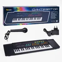 Детский синтезатор TK Group TK 38 с микрофоном 37 клавиш. Black and White (92615)
