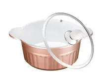 Каструля з кришкою Peterhof PH-15755-24-brown 24 см 4.2 л корінева