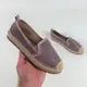 Мокасины эспадрильи женские с перфорацией сиреневые