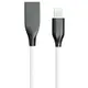 Кабель PowerPlant USB - Lightning, 1м, силикон, белый