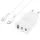 СЗУ сетевое зарядное устройство HOCO C99A PD20W QC3.0 1USB/2Type-C/3A с кабелем для зарядки Type-C - Lightning Белый