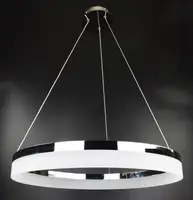 Люстра светодиодная подвесная LED светильник для квартиры на потолок лэд 26749 Хром 35-160х60х60 см.