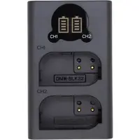 Зарядное устройство с дисплеем PowerPlant Panasonic DL-BLK22 для двух аккумуляторов