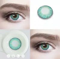 Кольорові лінзи для очей Maxiy Girl Turquoise бірюзові 5187 2 шт