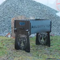 Мангал на 8 шт разборной с гравировкой - Адский повар - в подарок