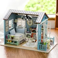 Кукольный домик CuteBee. Конструктор миниатюрный кукольный домик с подсветкой 210*125*155 мм