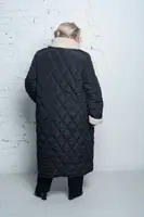 Зимове стьобане пальто "Джолі" з еко-хутром   62-64 66-68 70-72 74-76