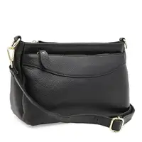 Женская кожаная сумка Borsa Leather K1651bl-black