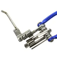 Кишеньковий мультитул West Biking 0719007 Blue 11 в 1 набір інструментів для велосипеда багатофункціональний