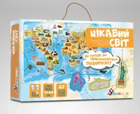 Настольная игра Умняшка "Интересный мир" KP-006 с многоразовыми наклейками