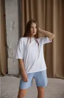 Футболка женская Vivioji Оверсайз Белый one size (12948)