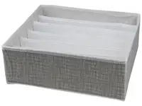 Ящик-органайзер для хранения белья Stenson 3232126-ROYAL-grey 6 отделений серый
