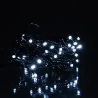 Новорічна кімнатна гірлянда нитка 6 м 50 LED чорний провід Білий W50LED6MBW