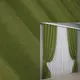 Комплект (2шт. 1,5х2,75м.) готовых льняных штор, коллекция "Лен Мешковина". Цвет оливковый. Код 1356ш 33-0212