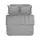 Постельное белье Lotus Home Washed cotton - Solid antracite евро