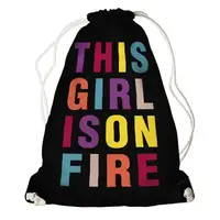 Рюкзак-мешок This girl is on fire RM_LP006_BL