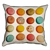 Подушка с мешковины Макароны на белом фоне 45x45 см (45PHB_SWE016_WH)