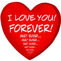Подушка сердце 3D I love you! Forever! 40х40х7,5 см (3DPS_15L043)