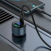 Адаптер автомобільний HOCO Glorious dual-port 1USB/1Type-C, 63W/3A, PD/QC|