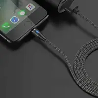 Магнітний кабель для зарядки Topk Llightning Black USB 1m Quick Charge 5A і синхронізації швидка зарядка