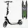 Двоколісний складний самокат Best Scooter, ліхтарик, 2 амортизатори. Black and green (114435)