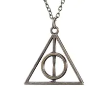 Цепочка с кулоном Гарри Поттер Дары смерти 6046 бронзовая