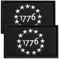 Набор шевронов 2 шт США 1776 Патриот USA 1776 Patriot патч военная вышитая нашивка с липучкой тактический