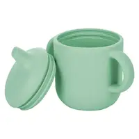 Силіконова чашка дитяча FreeON з ручками, green