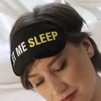 Маска для сна с принтом, дорожная повязка для глаз, бархат Let me sleep 18,5×8,5 см
