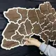 Деревянная декоративная настенная карта Украины