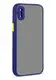 Чехол для iPhone XS / X - Goospery Matte Case, Dark Blue (Камера закрытая)