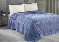 Махрове простирадло-покривало 200 х 220 см Estafan Arya AR-TR1003900-blue