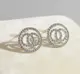 Серьги женские круглые серебристые код 2341