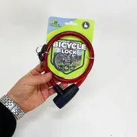 Замок велосипедний KIHUU LOCK 187, 12*80 тросовий, 2 ключі. Колір: червоний